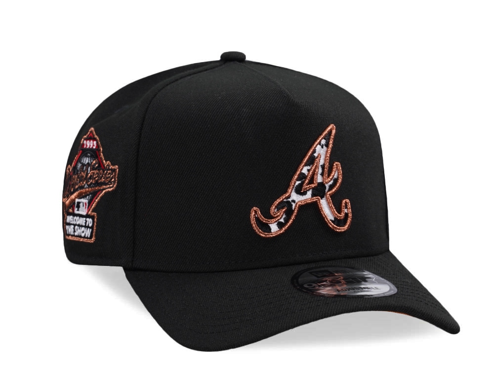 New Era Atlanta Braves World Series 1995 Cow Black Prime Edition 9Forty A Frame Snapback Gorra