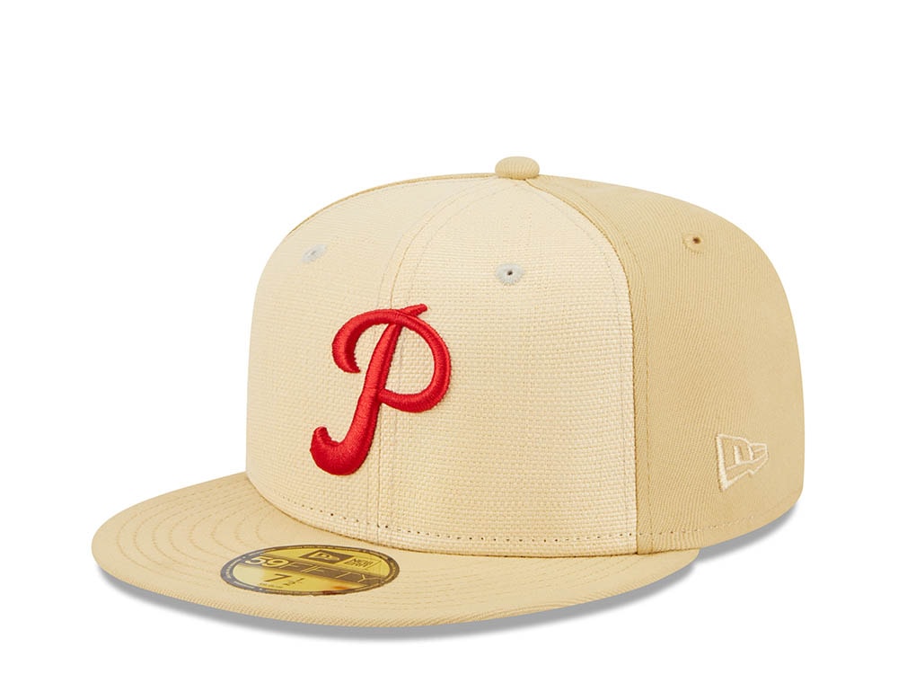 New Era Philadelphia Phillies 1950 Raffia Front Vegas Gold Edition 59Fifty Fitted Gorra