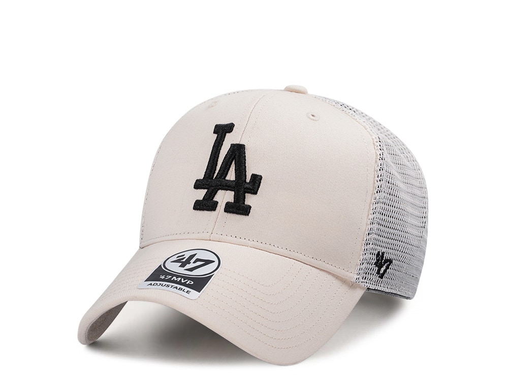 47Brand Los Angeles Dodgers Natural Branson MVP Trucker Snapback Gorra