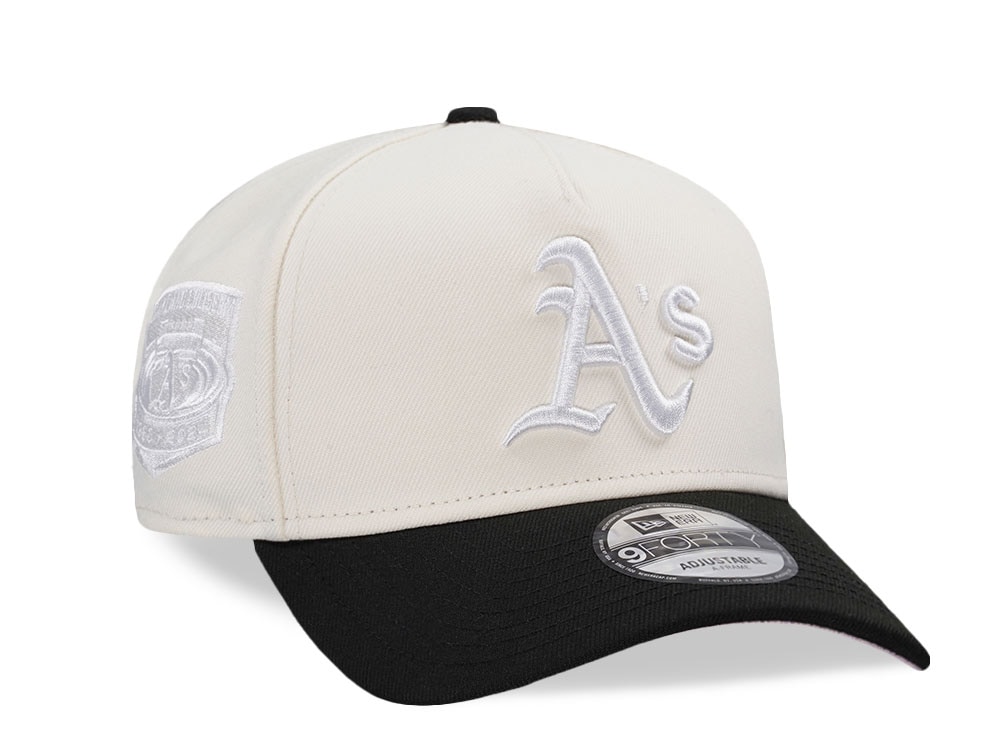 New Era Oakland Athletics Coliseum White Out Pink Two Tone Edition 9Forty A Frame Snapback Gorra