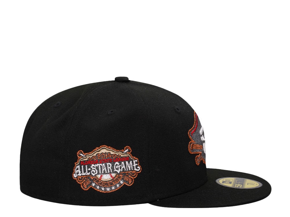 New Era Bradenton Marauders All Star Game 2014 Black Copper Edition 59Fifty Fitted Gorra