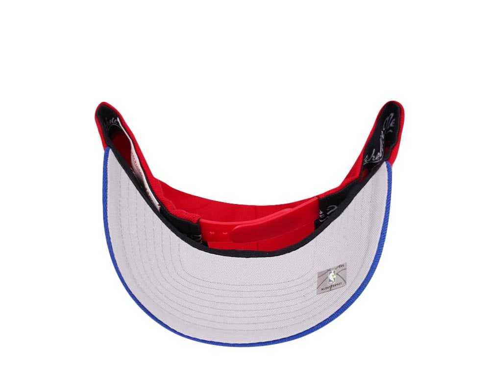 Mitchell & Ness Los Angeles Clippers Team Two Tone Red Line Solid Flex Snapback Gorra