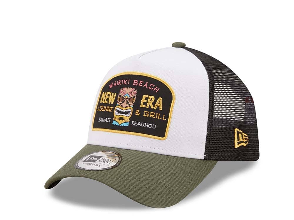 New Era Waikiki Beach A Frame Trucker Snapback Gorra