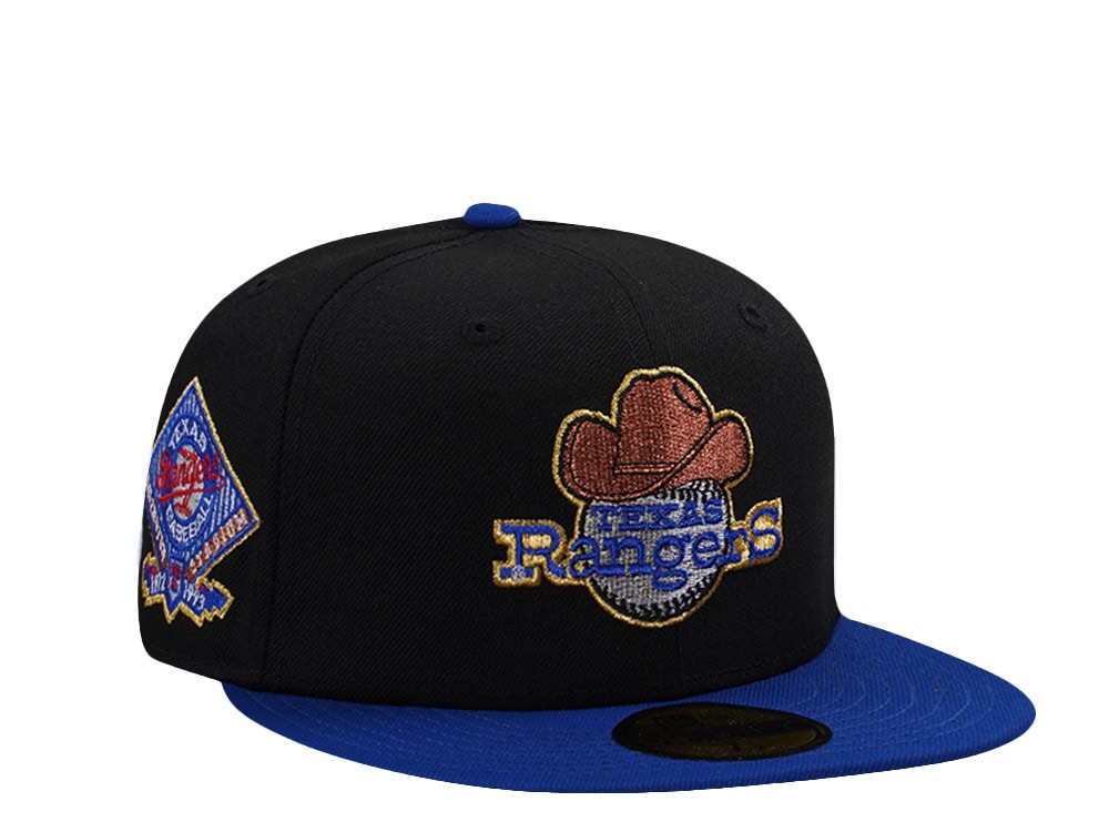 New Era Texas Rangers Arlington Stadium Black Two Tone Edition 59Fifty Fitted Gorra