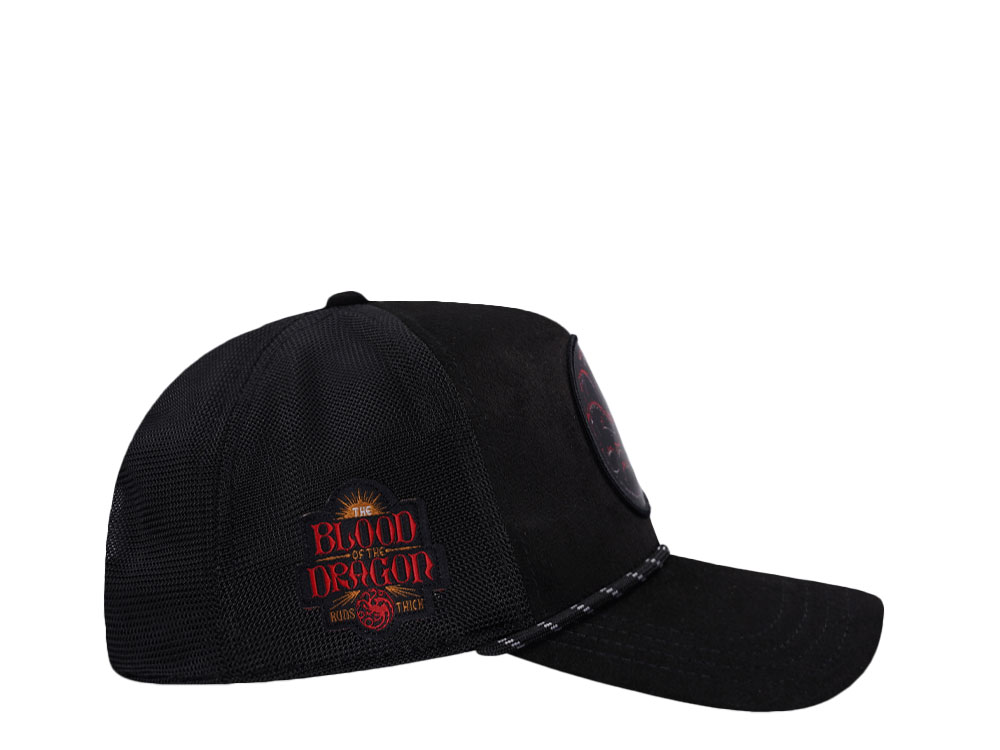 Capslab House Of The Dragon Emblem Black Trucker Snapback Gorra