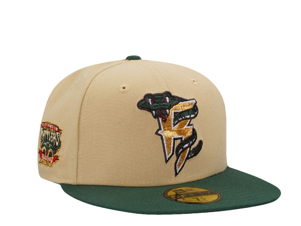 New Era Wisconsin Timber Rattlers 20 Seasons Vegas Gold Two Tone Edition 59Fifty Fitted Gorra