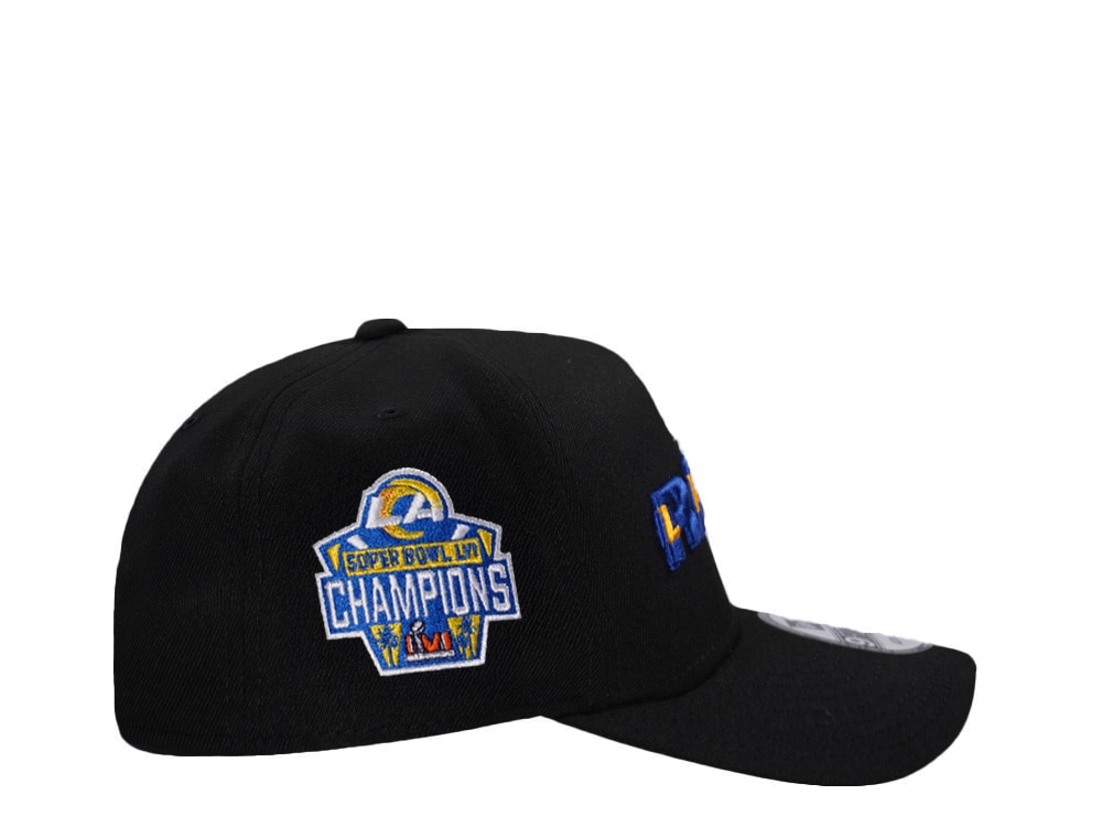 New Era Los Angeles Rams Super Bowl LVI Champions Black Prime Edition 9Forty A Frame Snapback Gorra