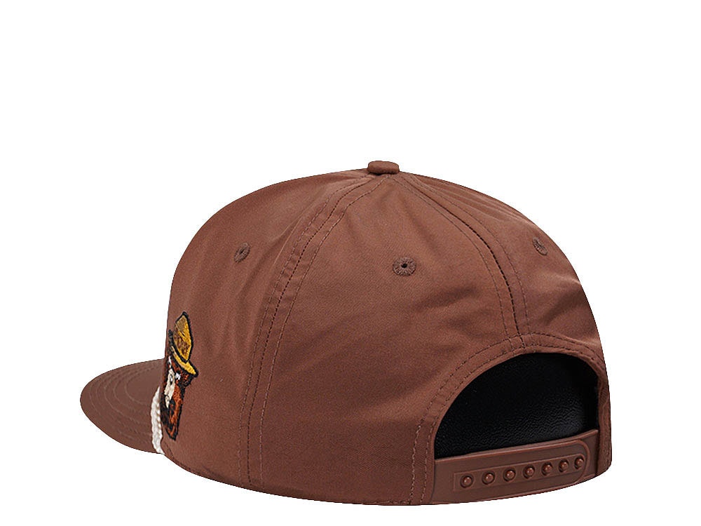 American Needle Smokey Bear Traveler Brown Casual Snapback Gorra