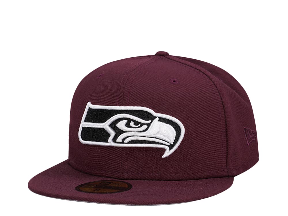New Era Seattle Seahawks  Maroon Classic Edition 59Fifty Fitted Gorra