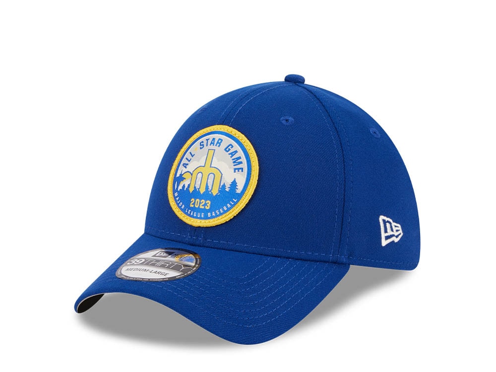 New Era Seattle Mariners All Star Game 2023 Patch E1 Blue 39Thirty Stretch Gorra