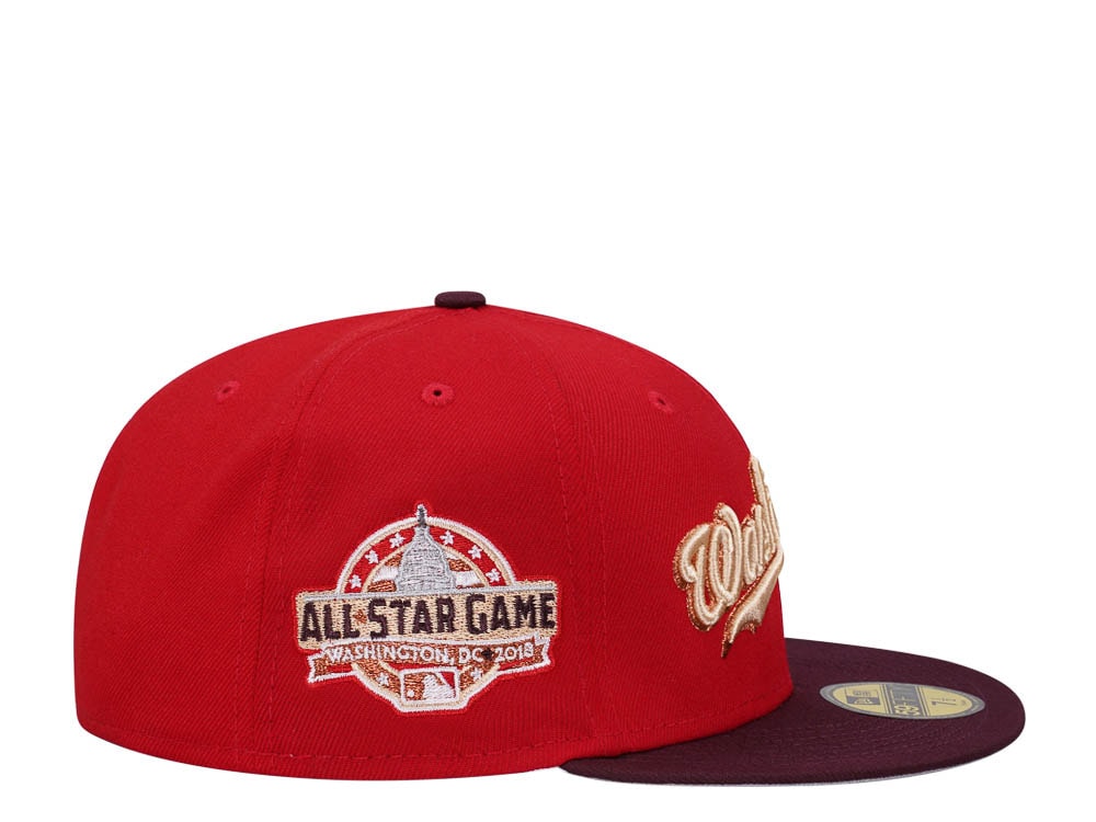 New Era Washington Nationals All Star Game 2018 Burgundy Copper Two Tone Edition 59Fifty Fitted Gorra