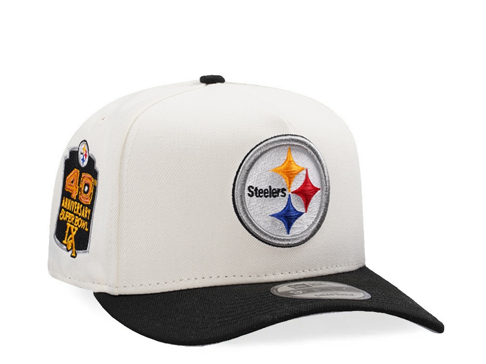 New Era Pittsburgh Steelers 40th Anniversary Chrome Two Tone Edition 9Fifty A Frame Snapback Gorra