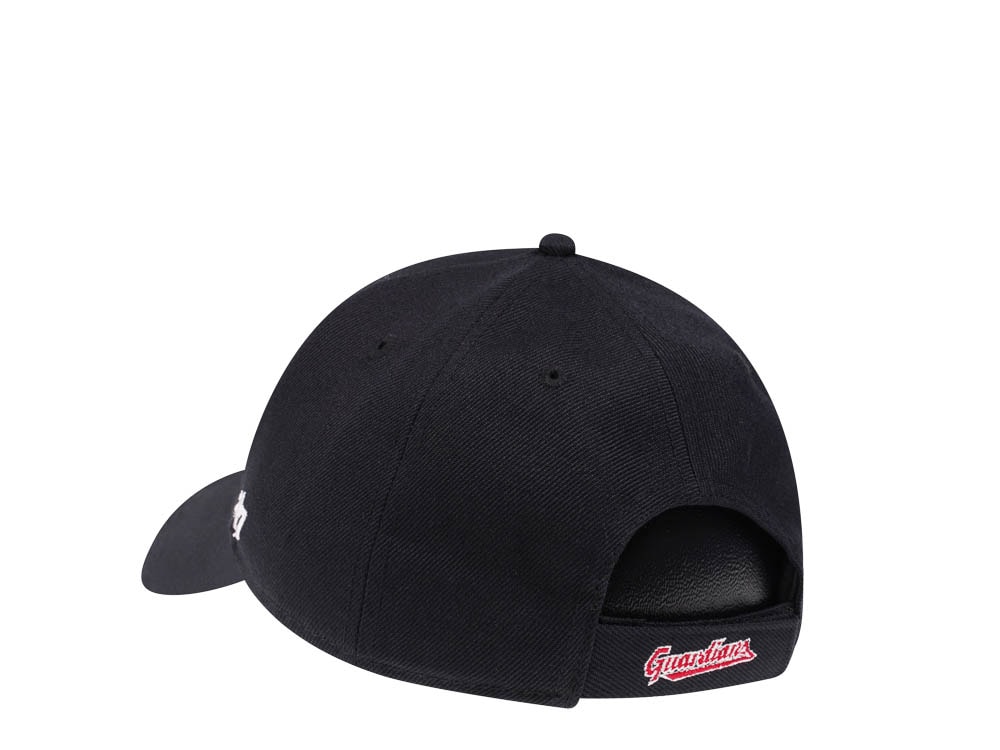 47Brand Cleveland Guardians Classic Black Strapback Gorra