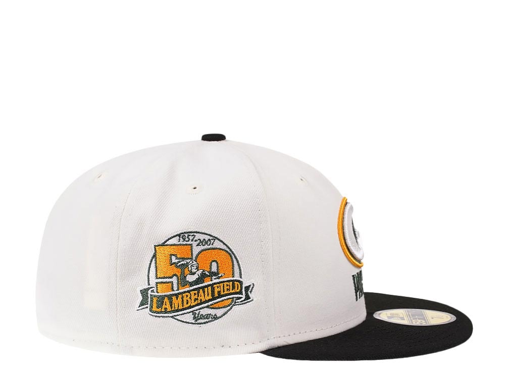 New Era Green Bay Packers 50th Anniversary Cream Dome Edition 59Fifty Fitted Gorra