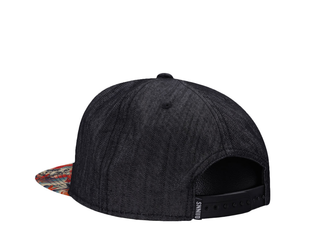 Djinns Koi Linen Reversed 6 Panel Snapback Gorra