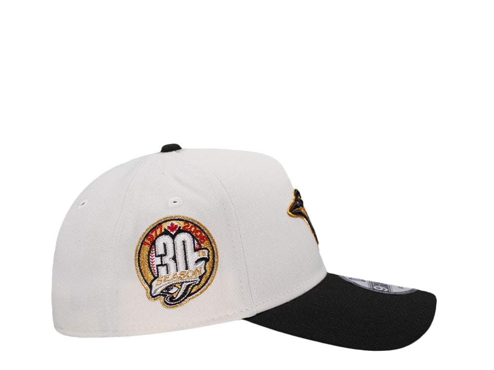 New Era Toronto Blue Jays 30th Anniversary Chrome Black Two Tone Edition 9Forty A Frame Snapback Gorra