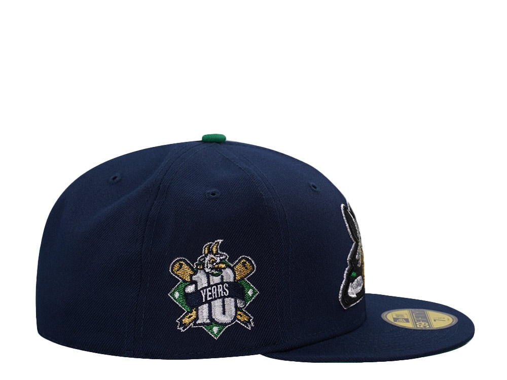 New Era Hartford Yard Goats 10th Anniversary Ocean Blue Prime Edition 59Fifty Fitted Gorra