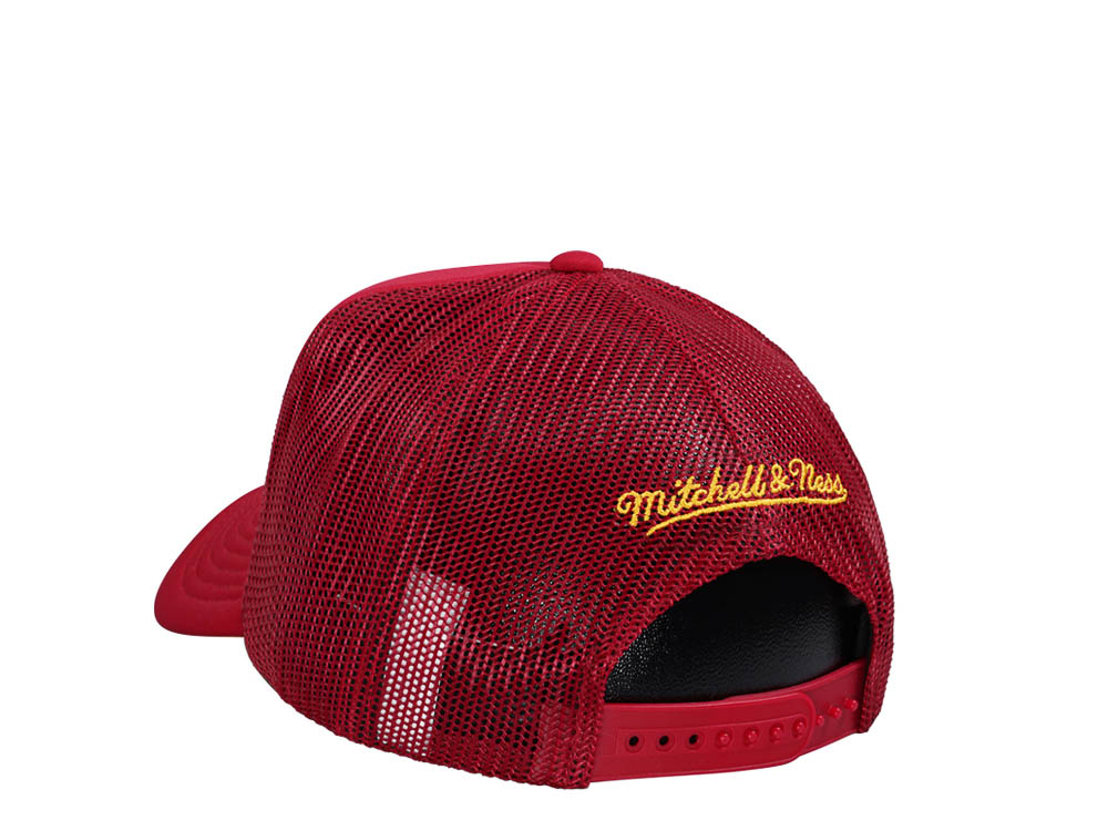 Mitchell & Ness Atlanta Hawks Red Billboard Trucker Snapback Gorra
