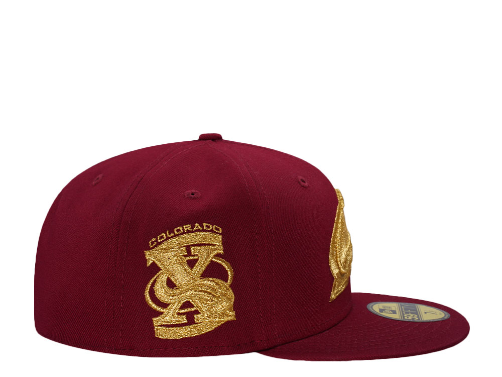 New Era Colorado Avalanche 10 Seasons 24K Maroon Prime Edition 59Fifty Fitted Gorra