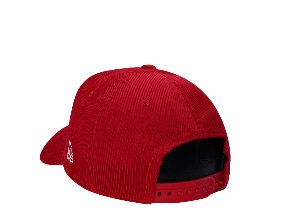 New Era Anaheim Angeles 35th Anniversary Red Corduroy Prime Edition 9Forty A Frame Snapback Gorra