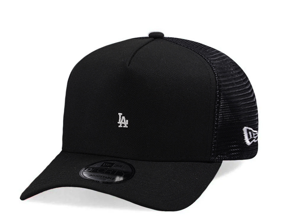 New Era Los Angeles Dodgers Micro Logo Black Edition 9Forty A Frame Trucker Snapback Gorra