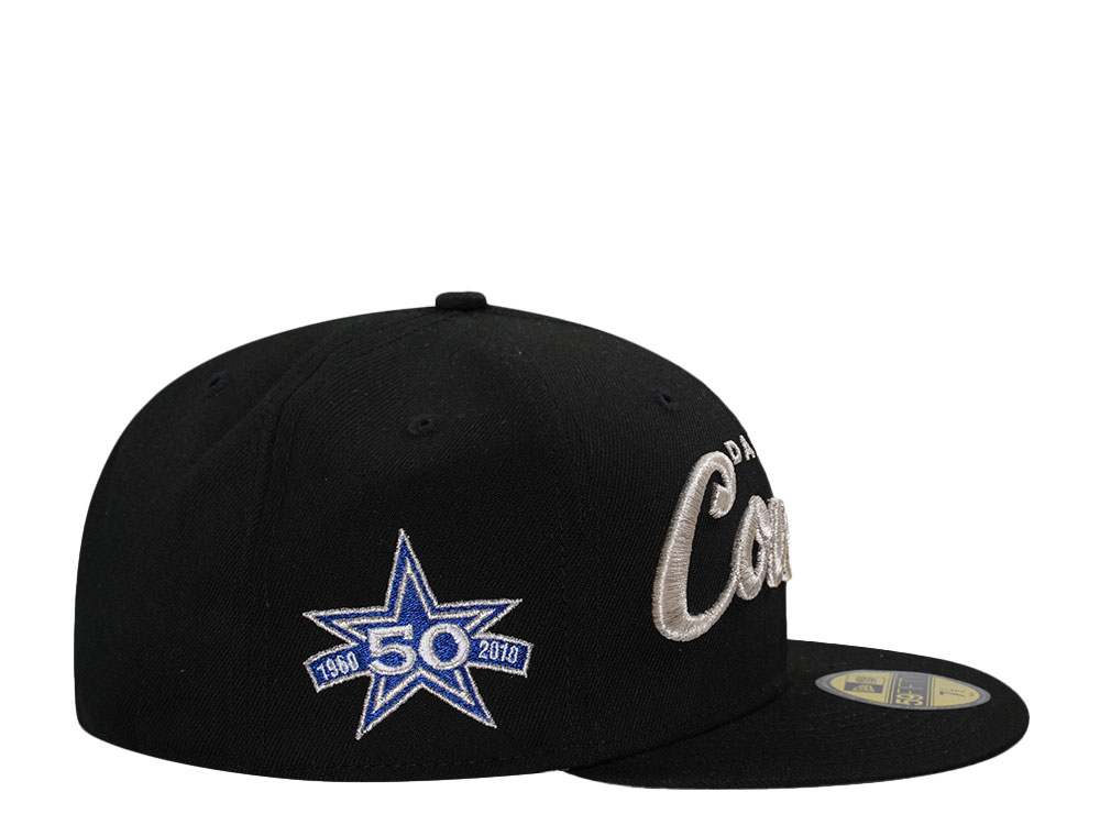 New Era Dallas Cowboys 50th Anniversary Black Metallic Edition 59Fifty Fitted Gorra