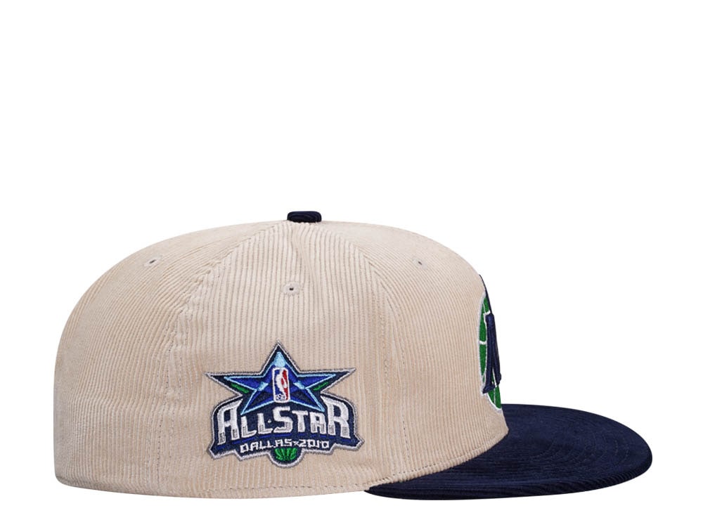 Mitchell & Ness Dallas Mavericks All Star 2010 Two Tone Hardwood Classic Cord Edition Dynasty Fitted Gorra