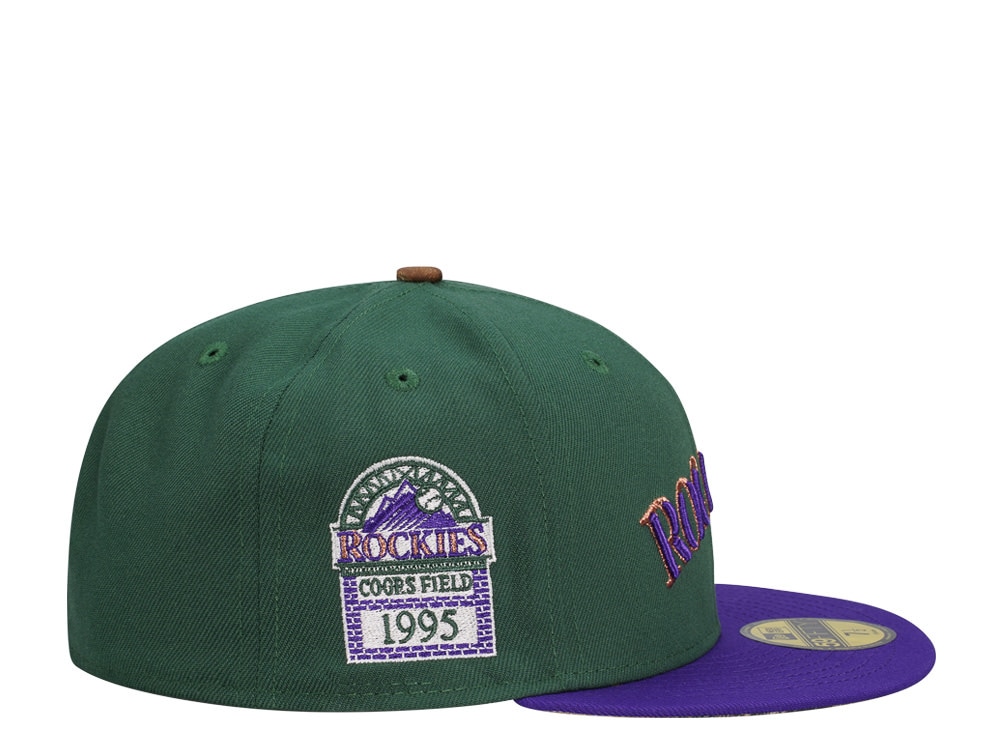 New Era Colorado Rockies Coors Field 1995 Purple Realtree Two Tone Edition 59Fifty Fitted Gorra