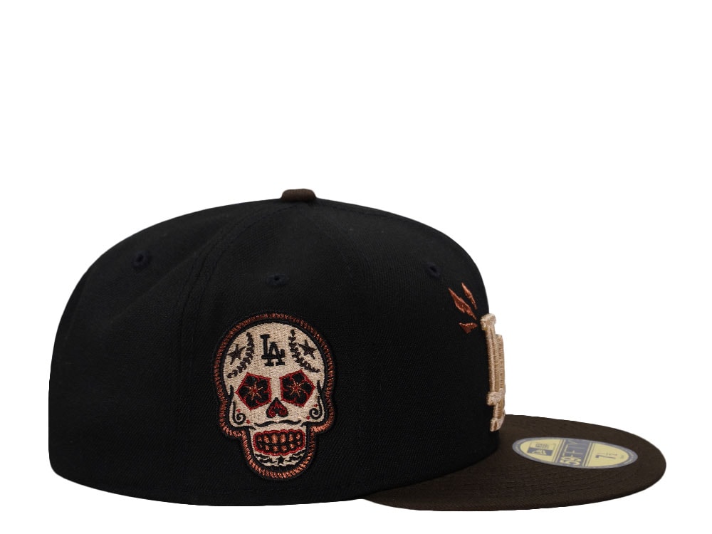 New Era Los Angeles Dodgers Skull Black Two Tone Edition 59Fifty Fitted Gorra