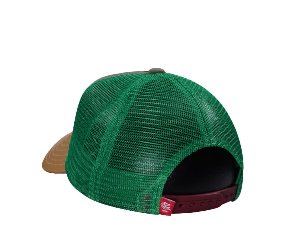 Djinns Fukushima Surf Club Olive Trucker Snapback Gorra