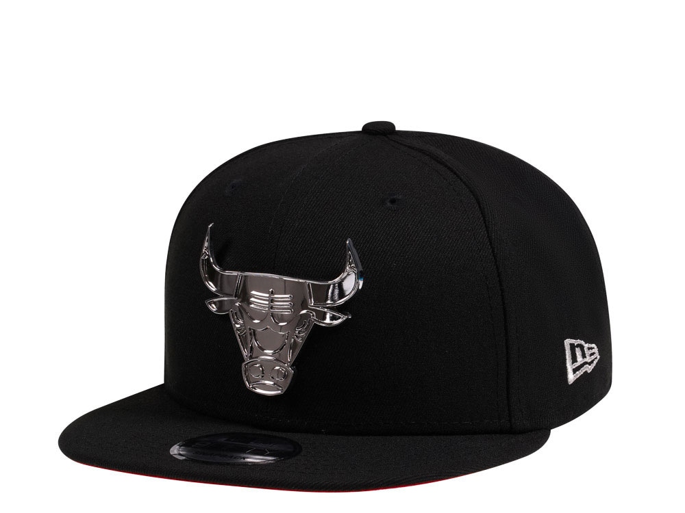 New Era Chicago Bulls Silver Metal Badge 9Fifty Snapback Gorra
