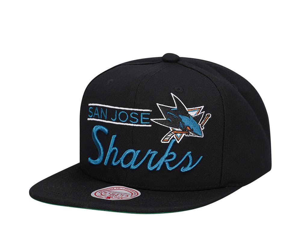 Mitchell & Ness San Jose Sharks Retro Lock Up Snapback Gorra