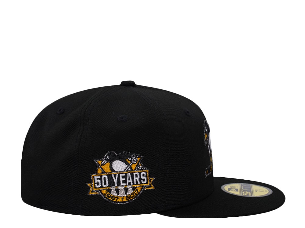 New Era Pittsburgh Penguins 50th Anniversary Black Prime Edition 59Fifty Fitted Gorra