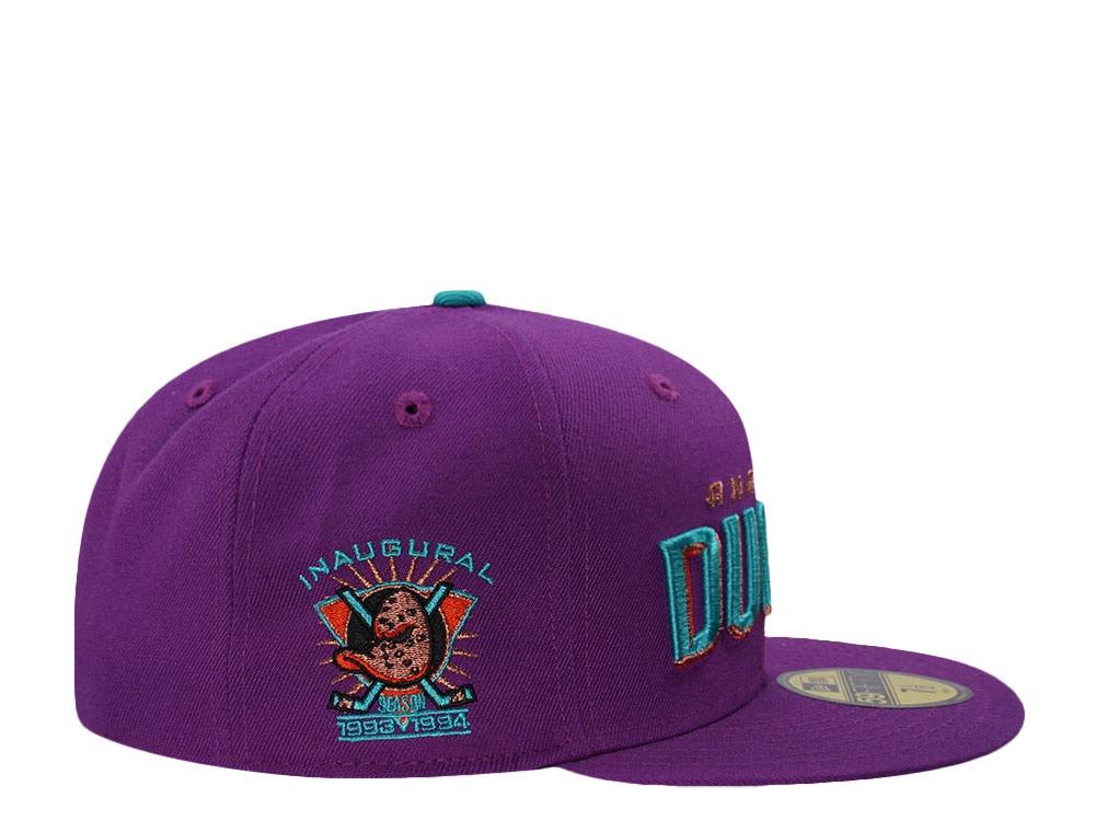 New Era Anaheim Ducks Inaugural Season Purple Prime Edition 59Fifty Fitted Gorra
