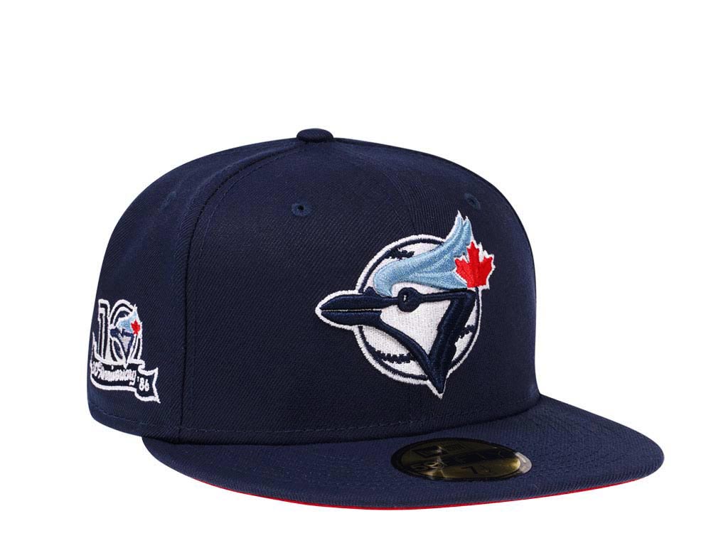 New Era Toronto Blue Jays 10th Anniversary Navy Red Edition 59Fifty Fitted Gorra