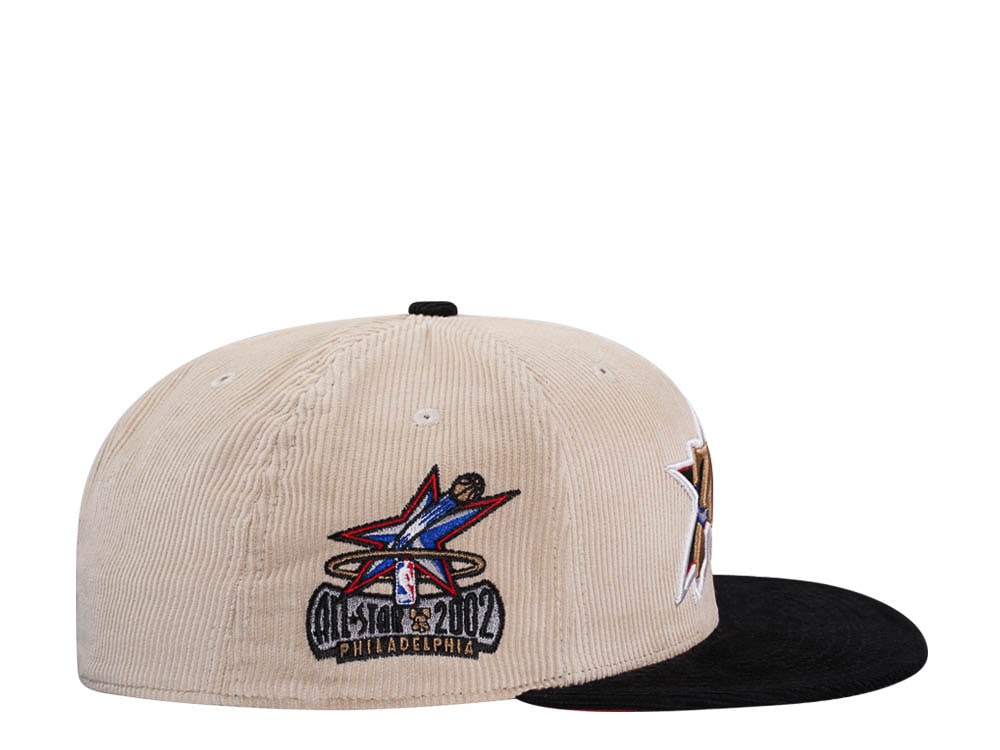Mitchell & Ness Philadelphia 76ers All Star 2002 Two Tone Hardwood Classic Cord Edition Dynasty Fitted Gorra