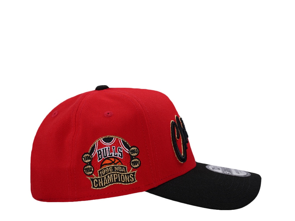 New Era Chicago Bulls Champions Red Two Tone Edition 9Forty A Frame Snapback Gorra