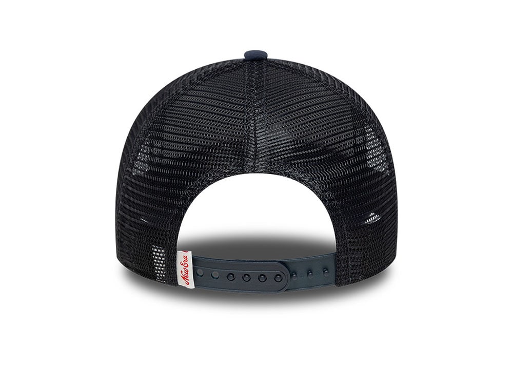 New Era Oval Foam Patch Navy 9Forty A Frame Trucker Snapback Gorra
