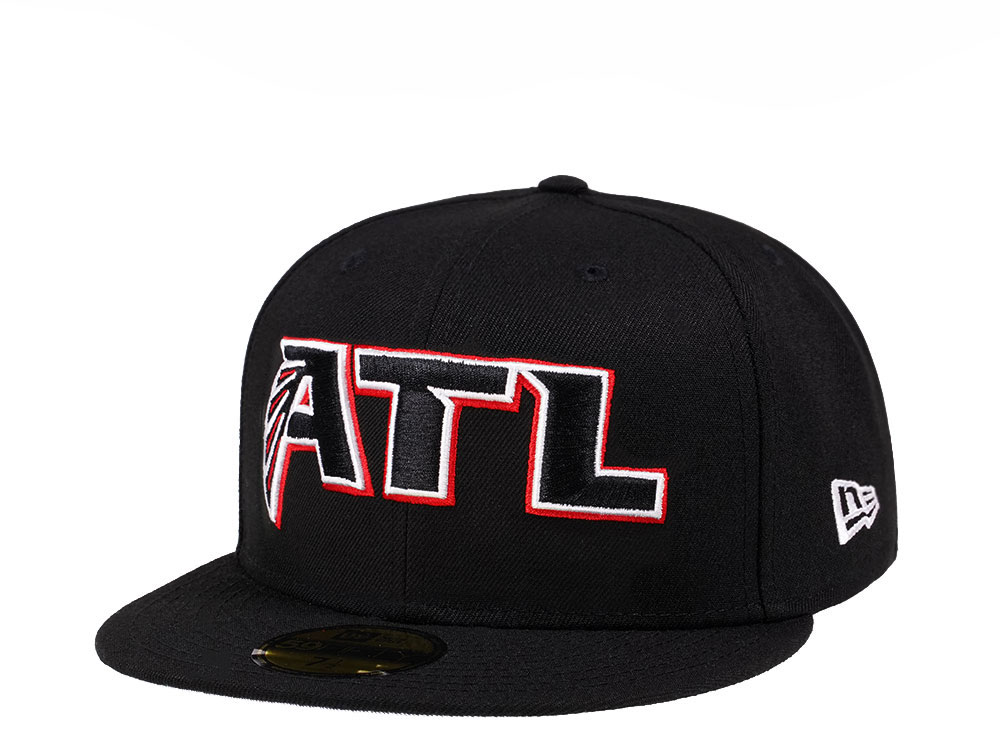 New Era Atlanta Falcons Alternate Black Crimson Collection 59Fifty Fitted Gorra
