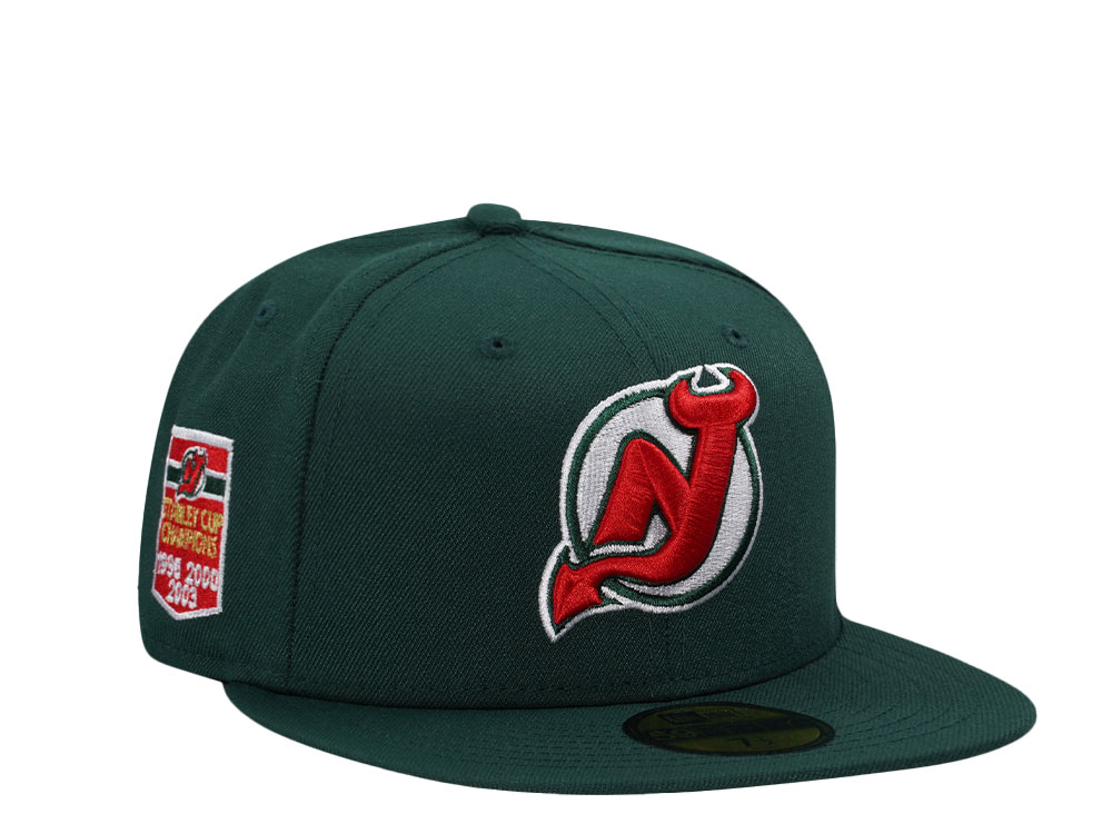 New Era New Jersey Devils Dark Green Champions Banner Edition 59Fifty Fitted Gorra