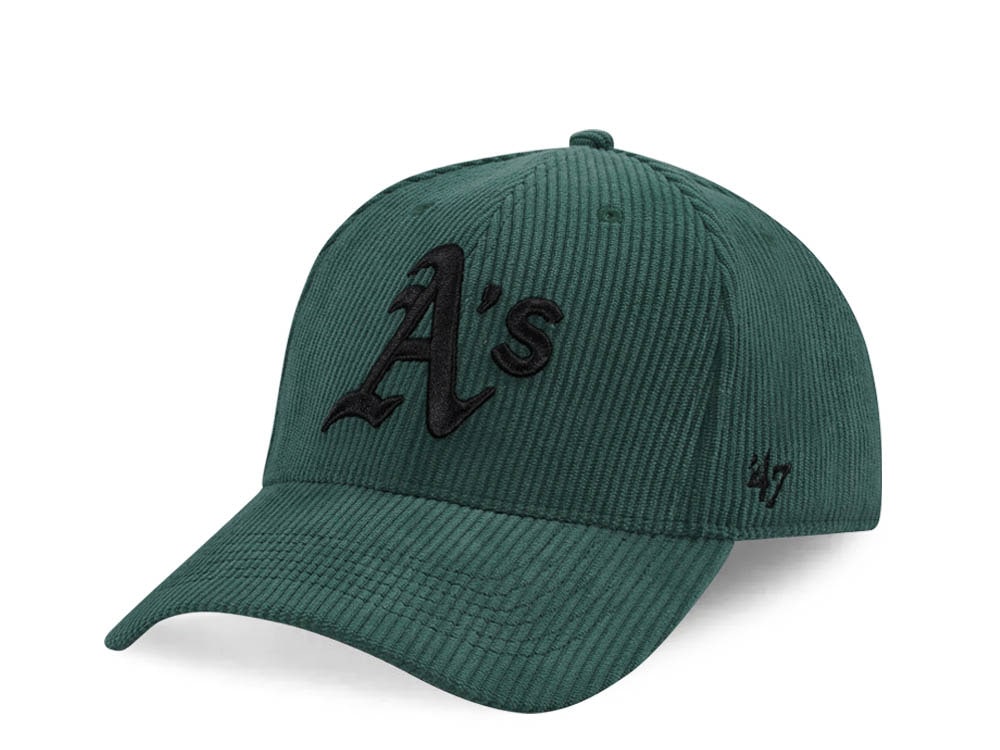 47Brand Oakland Athletics Dark Green Thick Cord MVP Strapback Gorra
