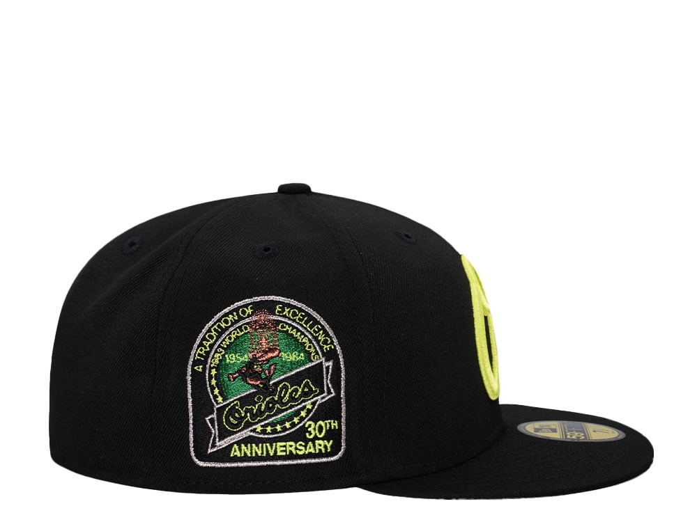 New Era Baltimore Orioles 30th Anniversary Black Neon Edition 59Fifty Fitted Gorra