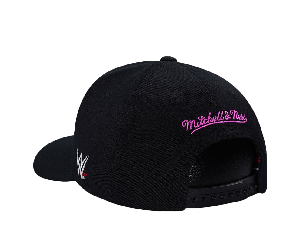 Mitchell & Ness Wrestlemania WWE Bret Hitman Hart Wordmark Classic Red Stretch Snapback Gorra