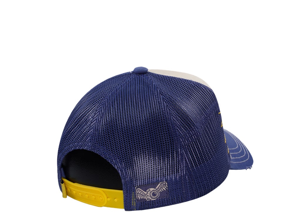 Von Dutch Oval Patch Distressed Two Tone Trucker Snapback Gorra