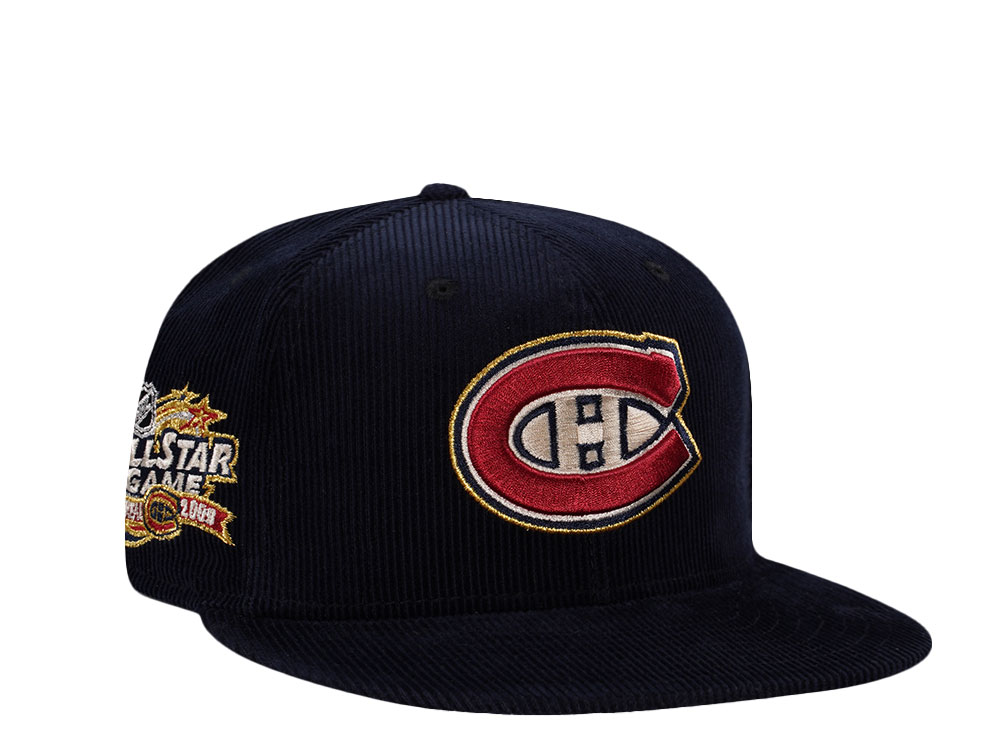 New Era Montreal Canadiens All Star Game 2009 Navy Corduroy Prime Edition 59Fifty Fitted Gorra
