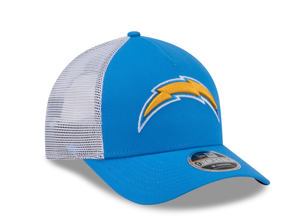 New Era Los Angeles Chargers Official Team Color Edition 9Forty M Crown A Frame Trucker Snapback Gorra