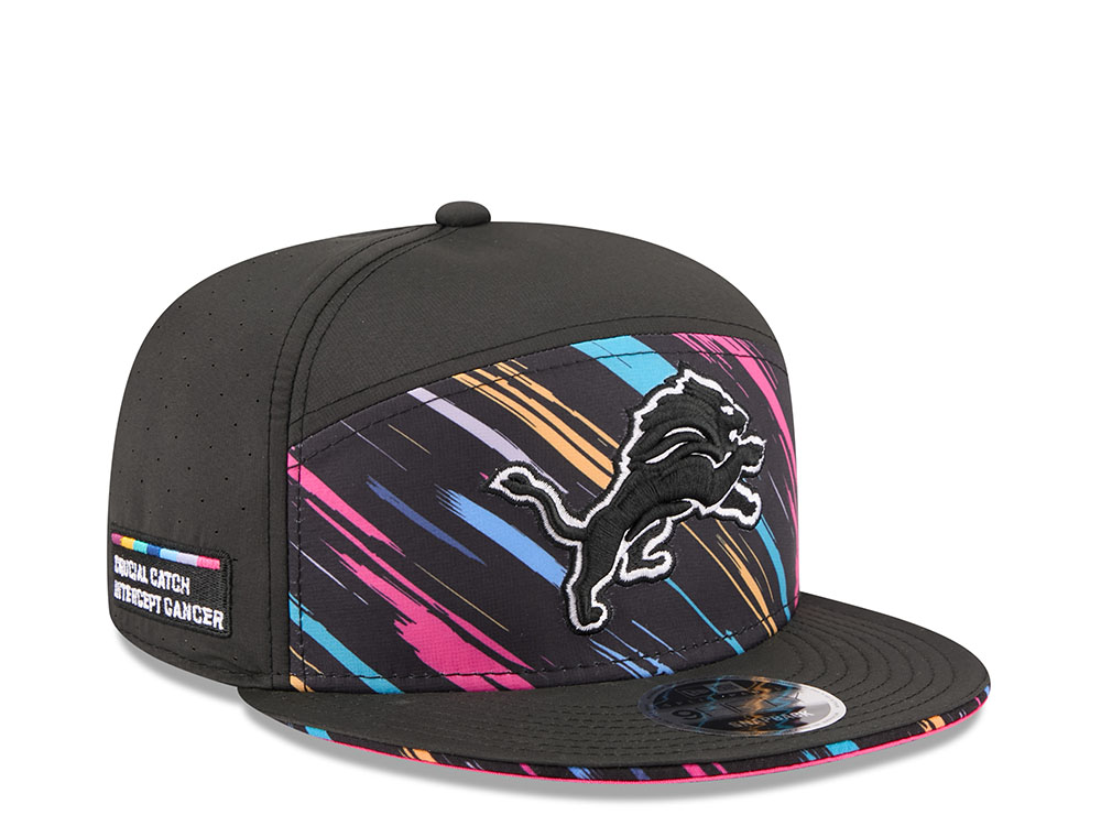 New Era Detroit Lions Crucial Catch 2026 Black Edition 9Fifty Split Panel Snapback Gorra