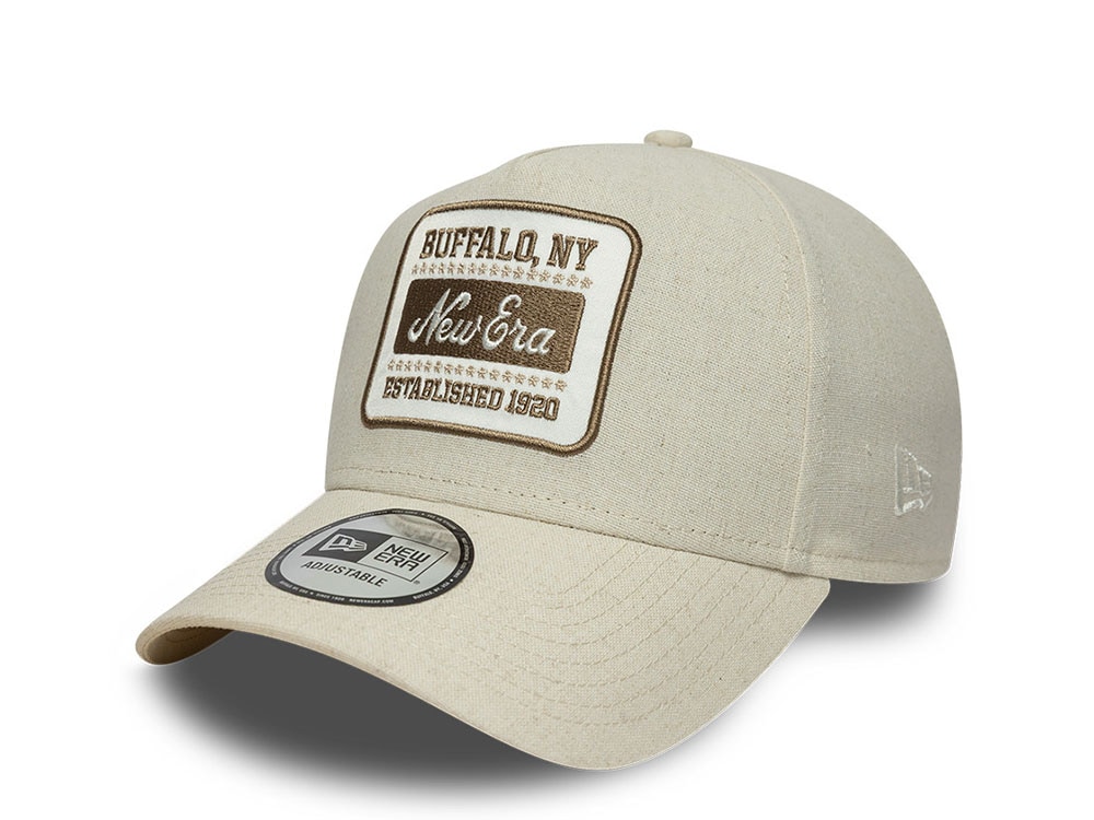 New Era Patch Stone Linen 9Forty E Frame Snapback Gorra