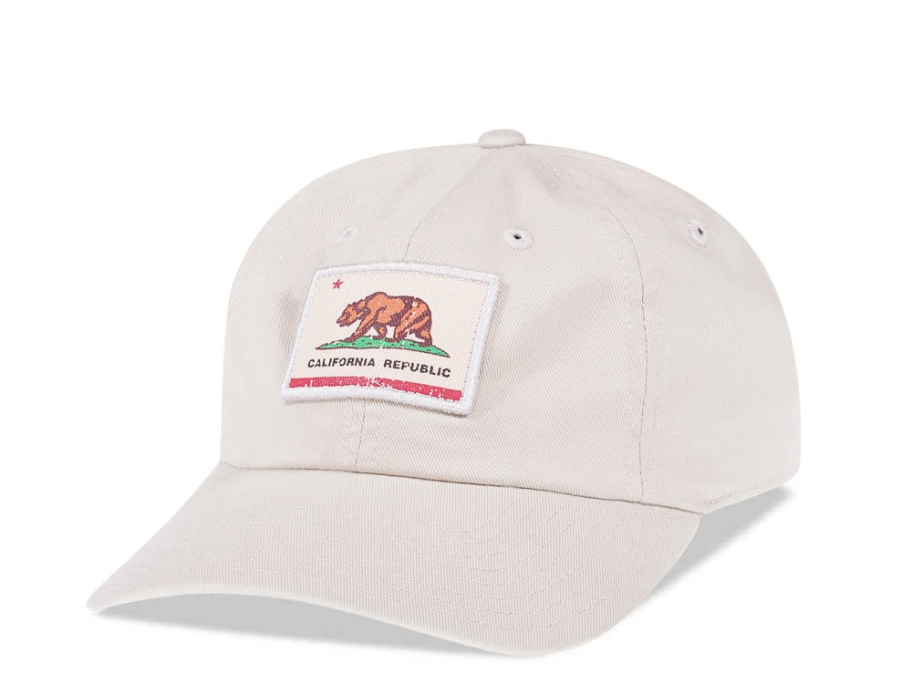 American Needle California Republic Beige Vintage Casual Strapback Gorra