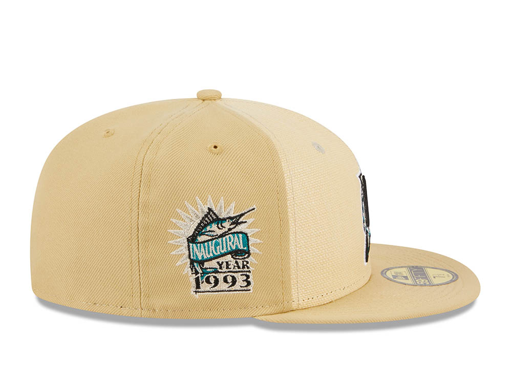 New Era Florida Marlins Inaugural Year 1993 Raffia Front Vegas Gold Edition 59Fifty Fitted Gorra
